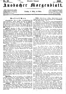 Ansbacher Morgenblatt Dienstag 9. März 1858
