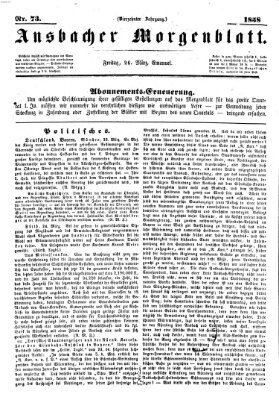 Ansbacher Morgenblatt Freitag 26. März 1858