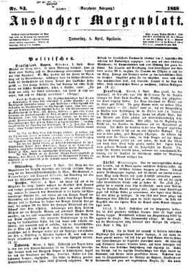 Ansbacher Morgenblatt Donnerstag 8. April 1858