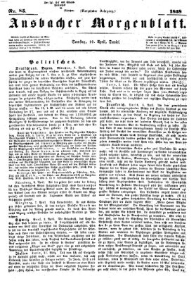 Ansbacher Morgenblatt Samstag 10. April 1858