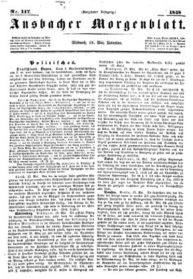 Ansbacher Morgenblatt Mittwoch 19. Mai 1858