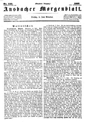 Ansbacher Morgenblatt Dienstag 8. Juni 1858