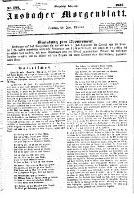 Ansbacher Morgenblatt Sonntag 20. Juni 1858