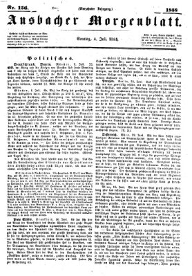 Ansbacher Morgenblatt Sonntag 4. Juli 1858