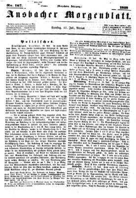 Ansbacher Morgenblatt Samstag 17. Juli 1858