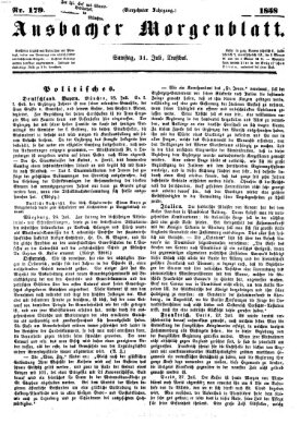 Ansbacher Morgenblatt Samstag 31. Juli 1858