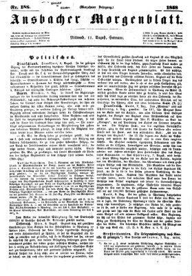 Ansbacher Morgenblatt Mittwoch 11. August 1858