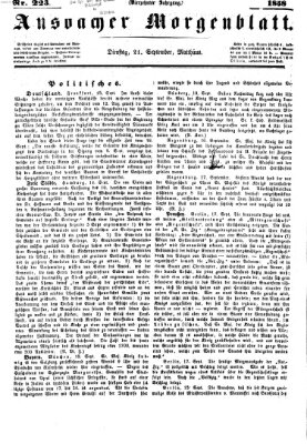 Ansbacher Morgenblatt Dienstag 21. September 1858