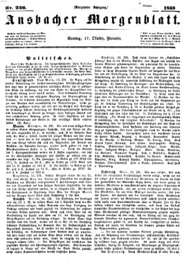 Ansbacher Morgenblatt Sonntag 17. Oktober 1858