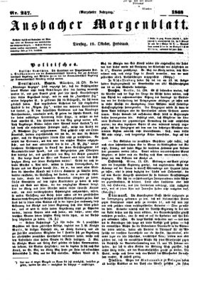 Ansbacher Morgenblatt Dienstag 19. Oktober 1858