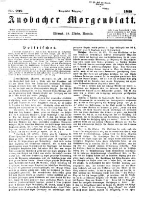 Ansbacher Morgenblatt Mittwoch 20. Oktober 1858