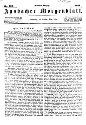 Ansbacher Morgenblatt Donnerstag 28. Oktober 1858