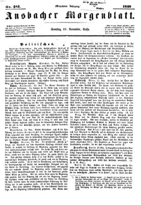 Ansbacher Morgenblatt Samstag 27. November 1858