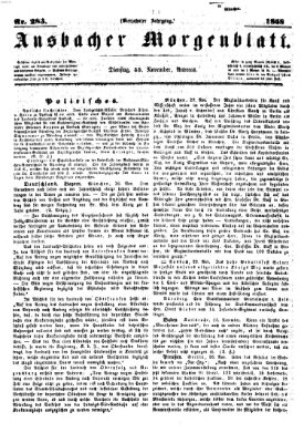 Ansbacher Morgenblatt Dienstag 30. November 1858