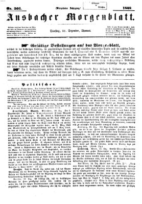 Ansbacher Morgenblatt Dienstag 21. Dezember 1858