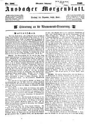 Ansbacher Morgenblatt Dienstag 28. Dezember 1858