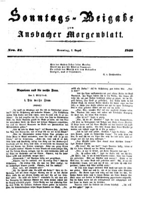 Ansbacher Morgenblatt Sonntag 1. August 1858