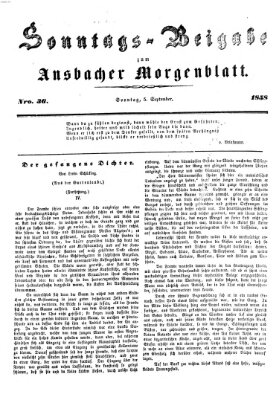 Ansbacher Morgenblatt Sonntag 5. September 1858