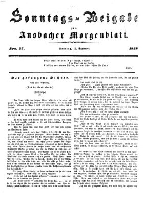 Ansbacher Morgenblatt Sonntag 12. September 1858