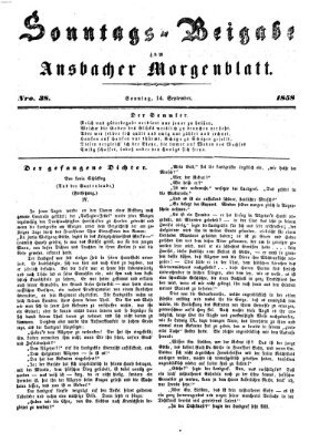 Ansbacher Morgenblatt Dienstag 14. September 1858