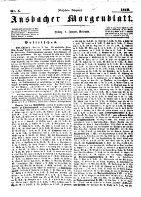 Ansbacher Morgenblatt Freitag 7. Januar 1859