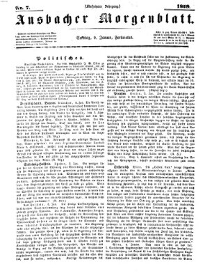 Ansbacher Morgenblatt Sonntag 9. Januar 1859