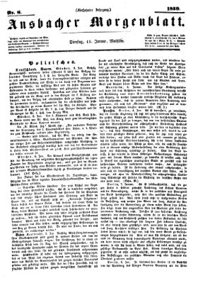 Ansbacher Morgenblatt Dienstag 11. Januar 1859