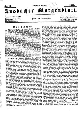 Ansbacher Morgenblatt Freitag 14. Januar 1859