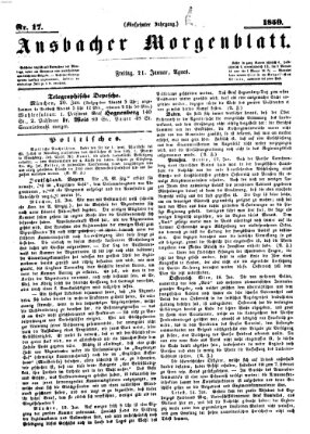 Ansbacher Morgenblatt Freitag 21. Januar 1859