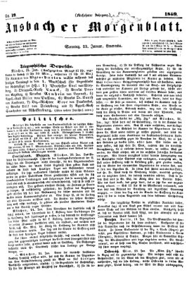 Ansbacher Morgenblatt Sonntag 23. Januar 1859