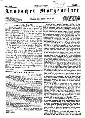 Ansbacher Morgenblatt Dienstag 25. Januar 1859