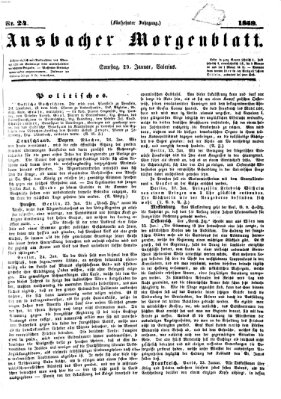 Ansbacher Morgenblatt Samstag 29. Januar 1859