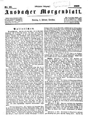 Ansbacher Morgenblatt Sonntag 6. Februar 1859