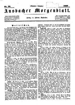 Ansbacher Morgenblatt Freitag 11. Februar 1859