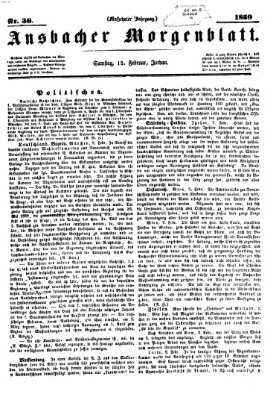 Ansbacher Morgenblatt Samstag 12. Februar 1859