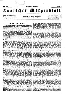 Ansbacher Morgenblatt Mittwoch 2. März 1859