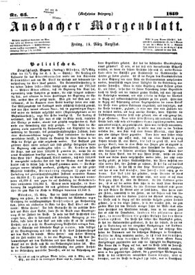 Ansbacher Morgenblatt Freitag 18. März 1859