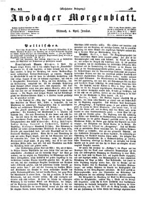 Ansbacher Morgenblatt Mittwoch 6. April 1859