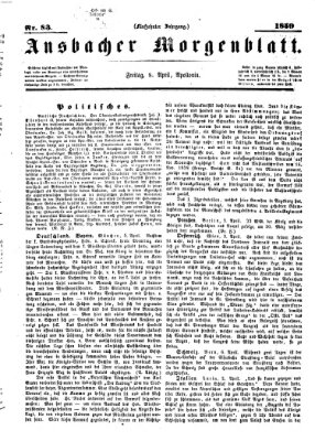 Ansbacher Morgenblatt Freitag 8. April 1859