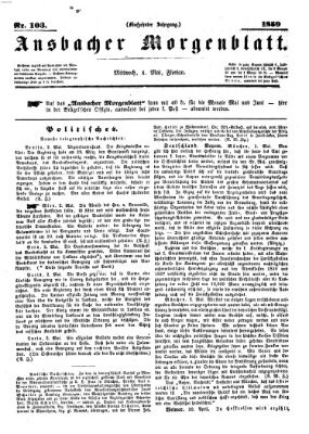 Ansbacher Morgenblatt Mittwoch 4. Mai 1859