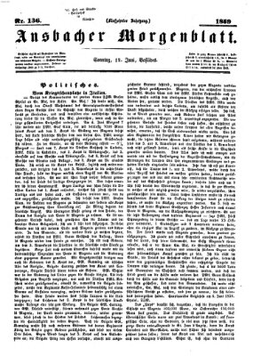 Ansbacher Morgenblatt Sonntag 12. Juni 1859