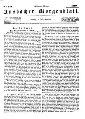 Ansbacher Morgenblatt Sonntag 3. Juli 1859