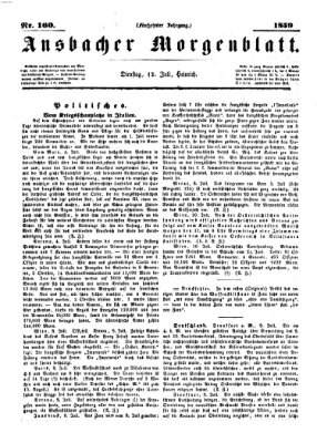 Ansbacher Morgenblatt Dienstag 12. Juli 1859