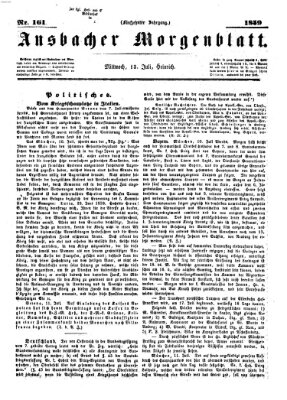 Ansbacher Morgenblatt Mittwoch 13. Juli 1859