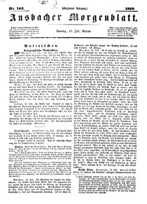 Ansbacher Morgenblatt Sonntag 17. Juli 1859