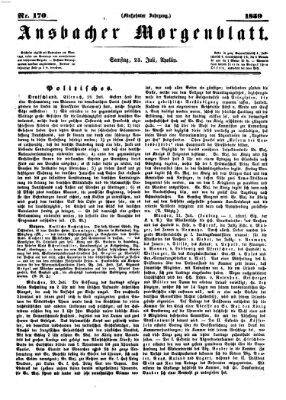 Ansbacher Morgenblatt Samstag 23. Juli 1859