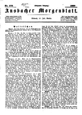 Ansbacher Morgenblatt Mittwoch 27. Juli 1859