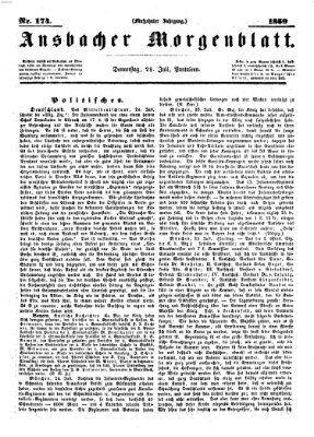 Ansbacher Morgenblatt Donnerstag 28. Juli 1859