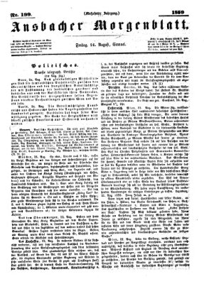 Ansbacher Morgenblatt Freitag 26. August 1859