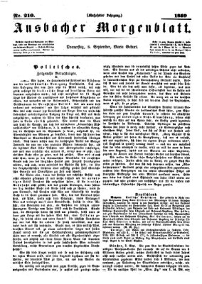 Ansbacher Morgenblatt Donnerstag 8. September 1859